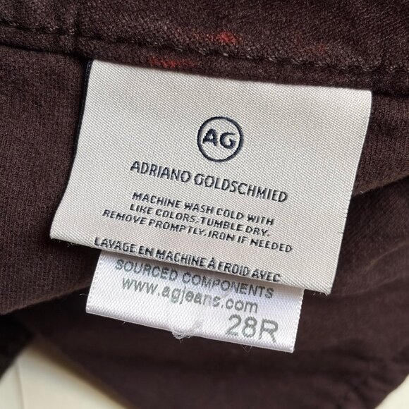AG The Legging Super Skinny Velveteen Jean (Chocolate Brown) - Size 28R - Picture 7 of 15